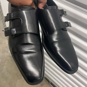 Steve Madden Double-Monk strap dress shoes Blk Sz 10.5